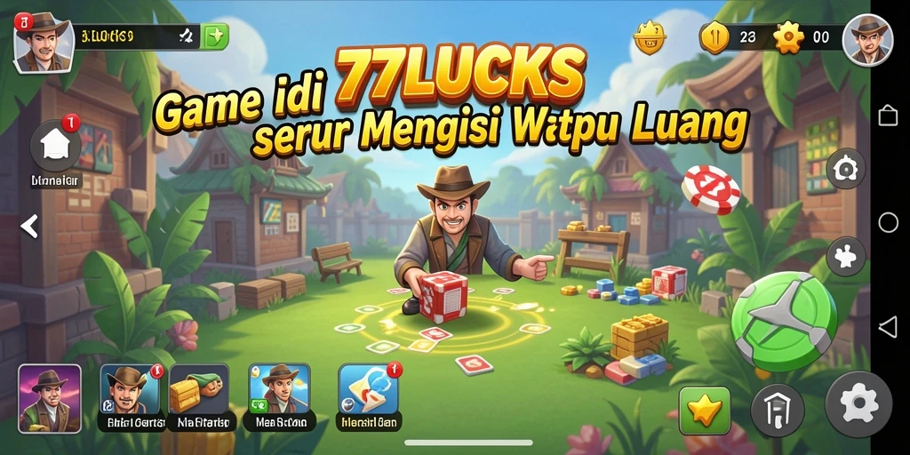 Tampilan gameplay seru dan interaktif dari 77LUCKS.