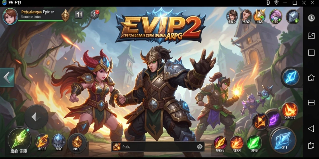 Screenshot dari pertarungan menarik dalam game ARPG.