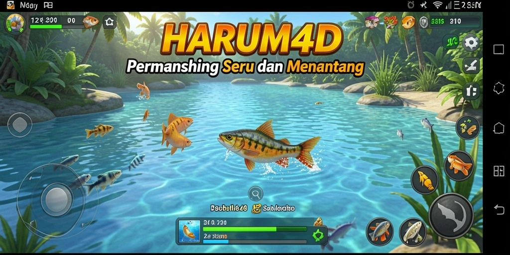 Tampilan gameplay memancing yang seru di HARUM4D.