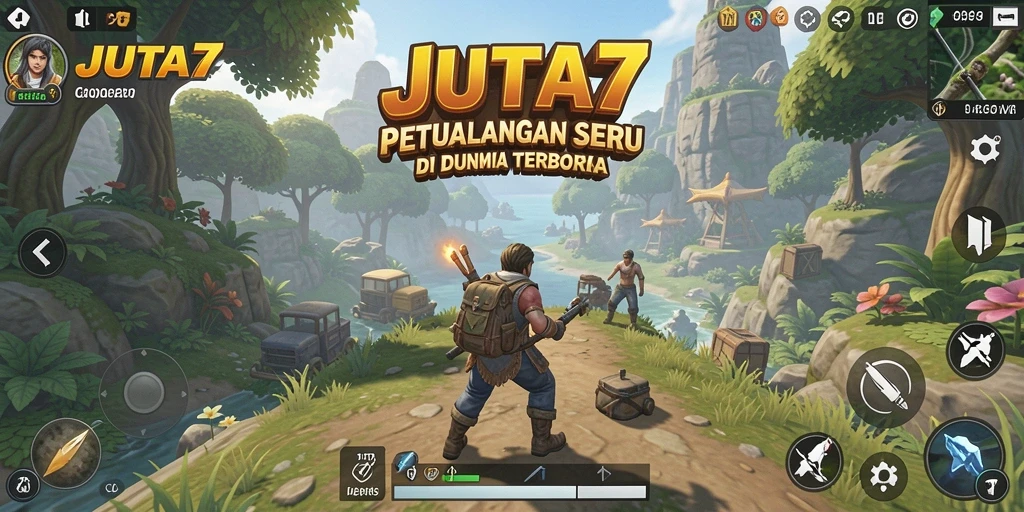 Tampilan gameplay menarik dari JUTA7 yang menawarkan dunia terbuka.