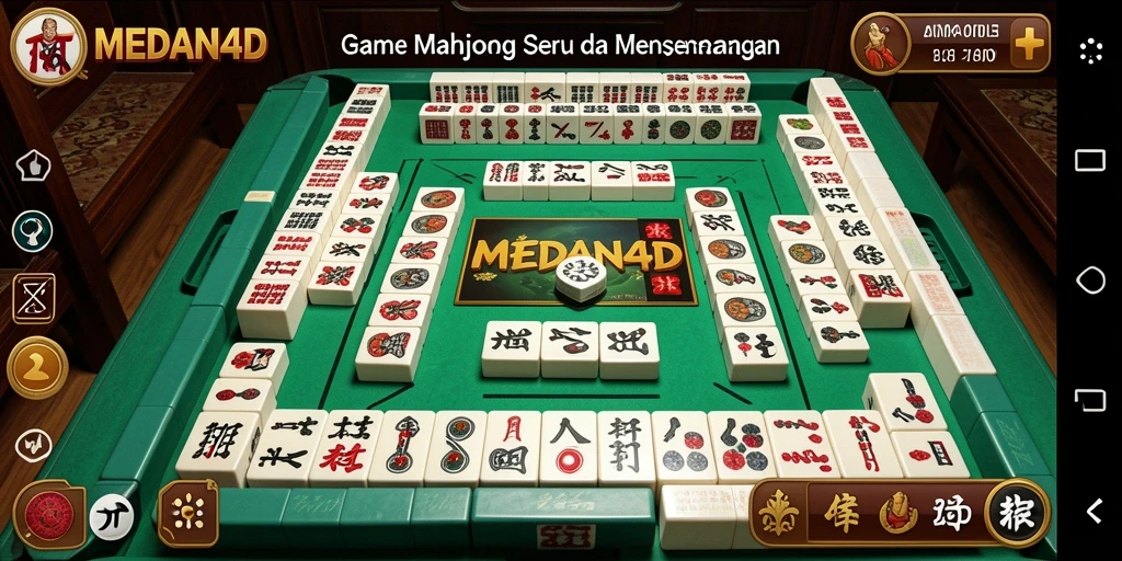 Screeenshot gameplay MEDAN4D dengan tampilan Mahjong yang menarik.