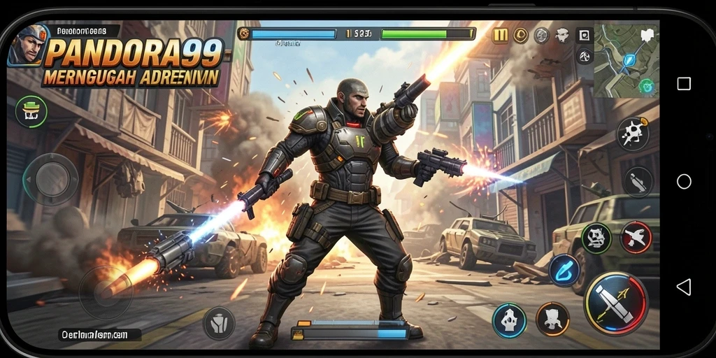 Screenshot gameplay PANDORA99 yang intens dan penuh aksi.